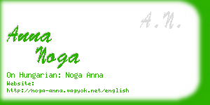 anna noga business card